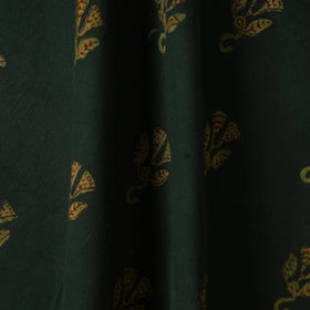 Green - natural dyed cotton nandana fabric 15 - handcrafted