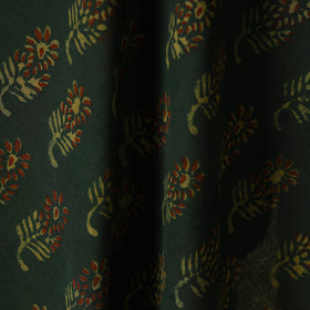 Green - natural dyed cotton nandana fabric 18 - handcrafted