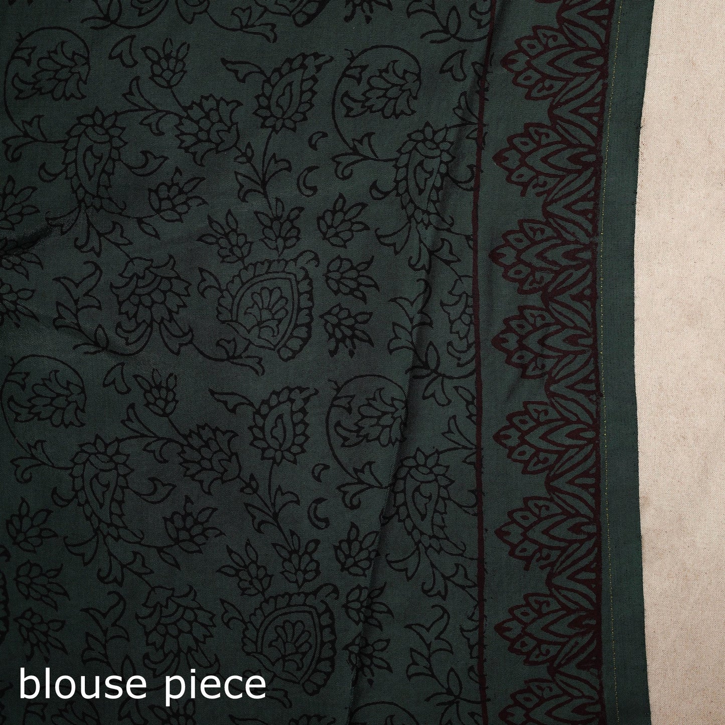 Green - natural dyed dola silk bagh saree with zari border