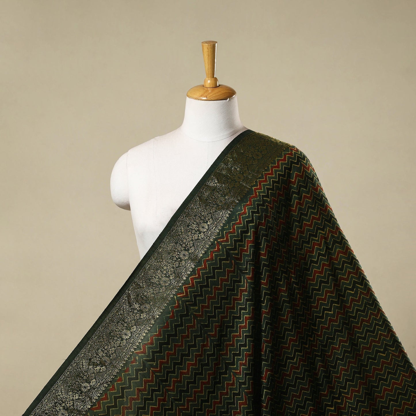 Natural dyed dola silk hand fabric 55 - handcrafted