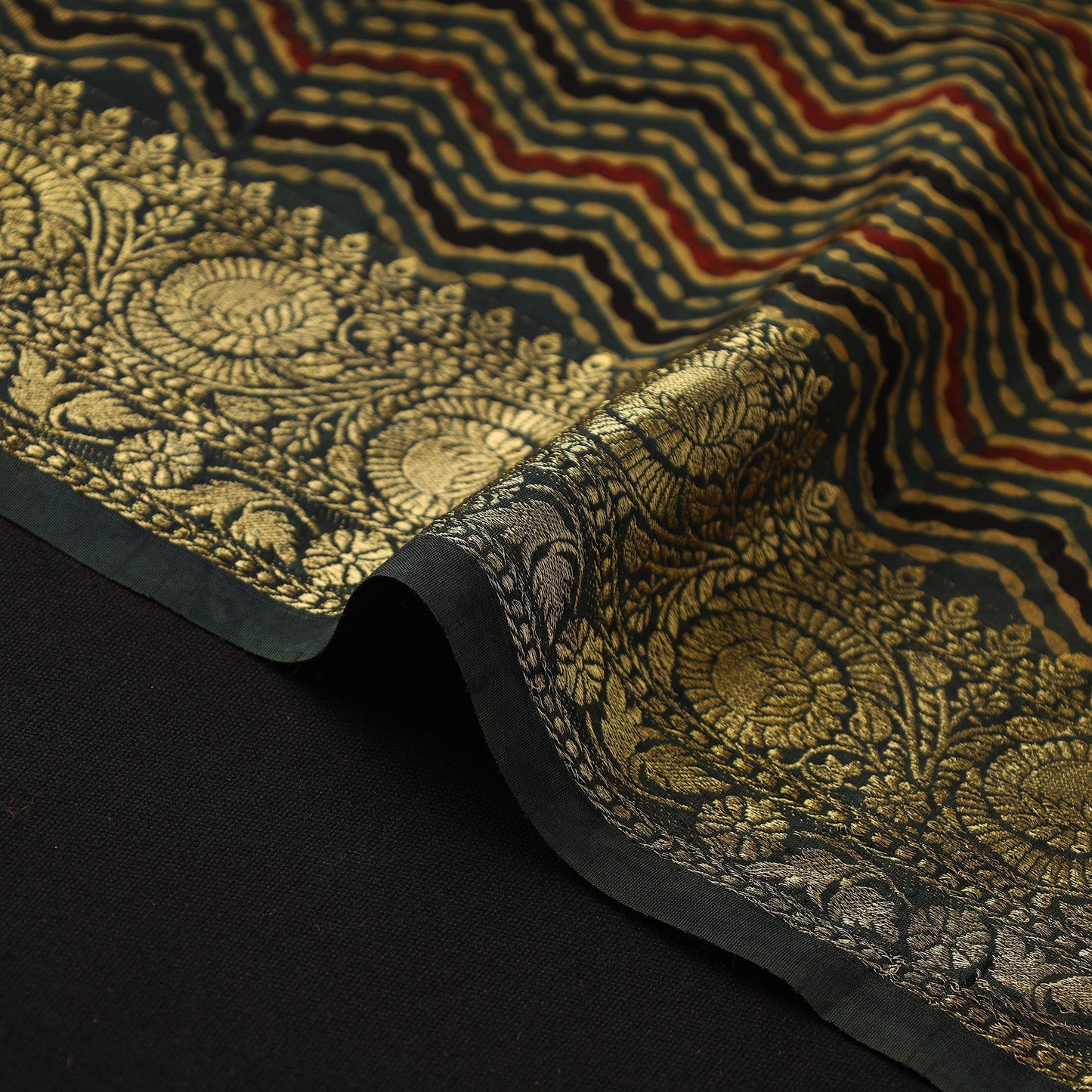 Natural dyed dola silk hand fabric 64 - handcrafted