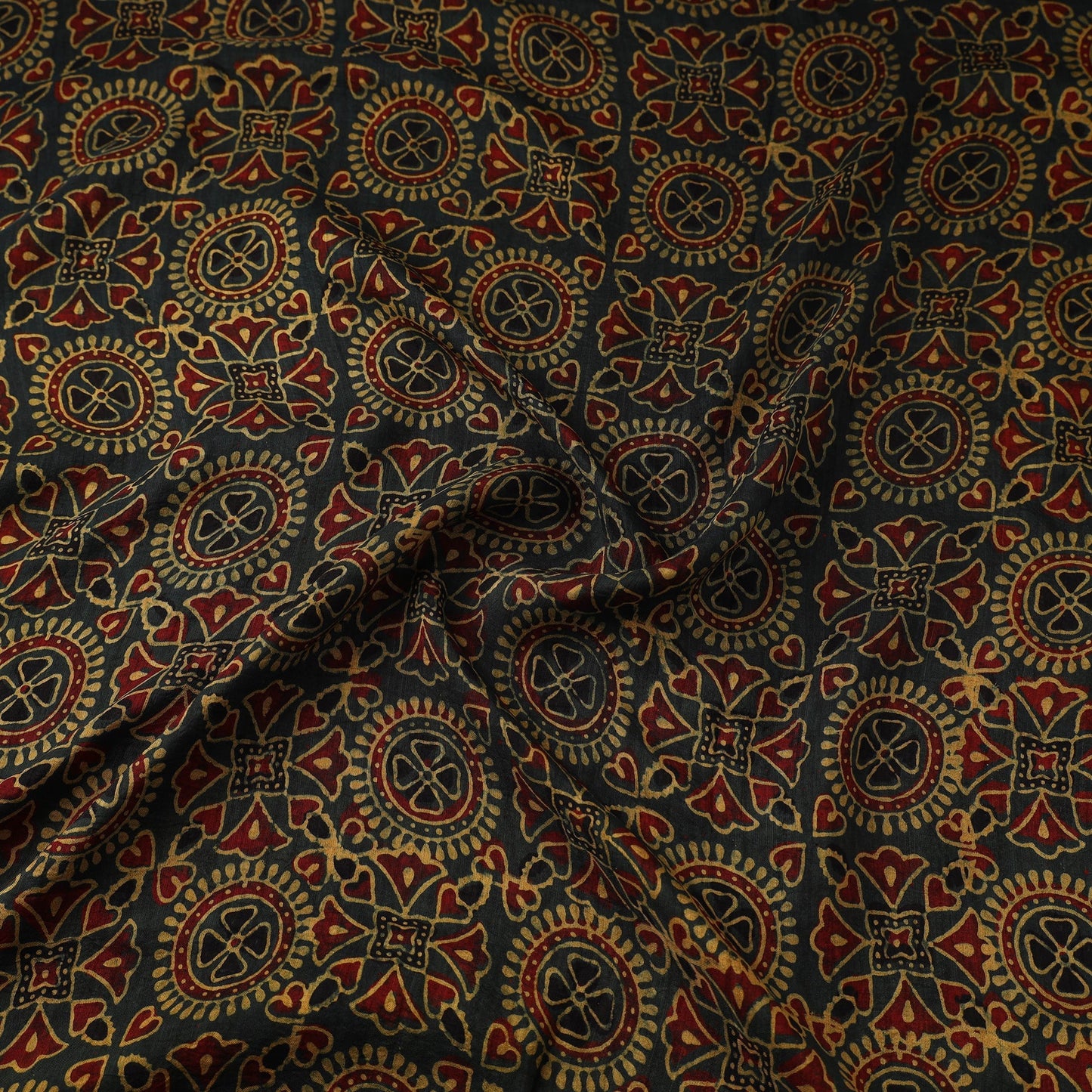 Natural dyed dola silk hand fabric 13 - handcrafted