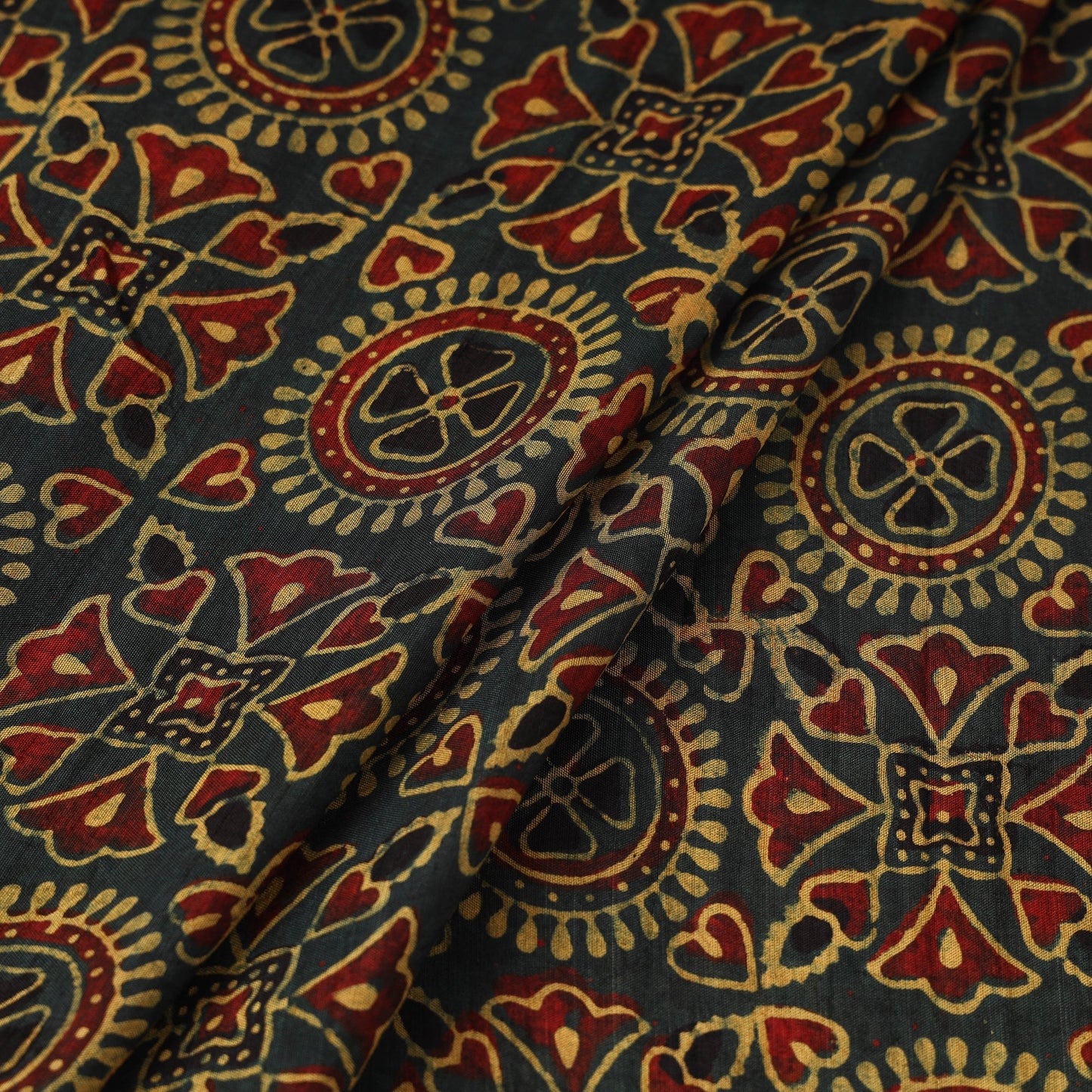 Natural dyed dola silk hand fabric 13 - handcrafted