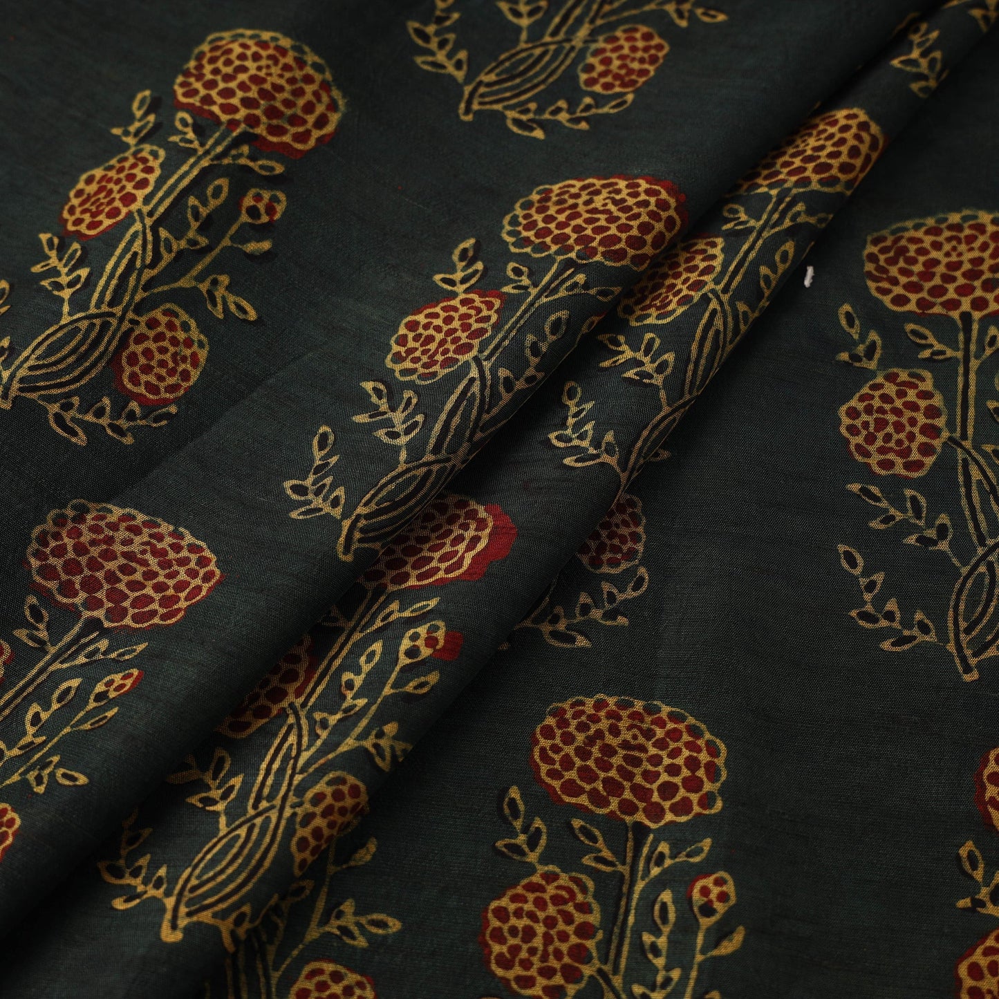 Natural dyed dola silk hand fabric 14 - handcrafted