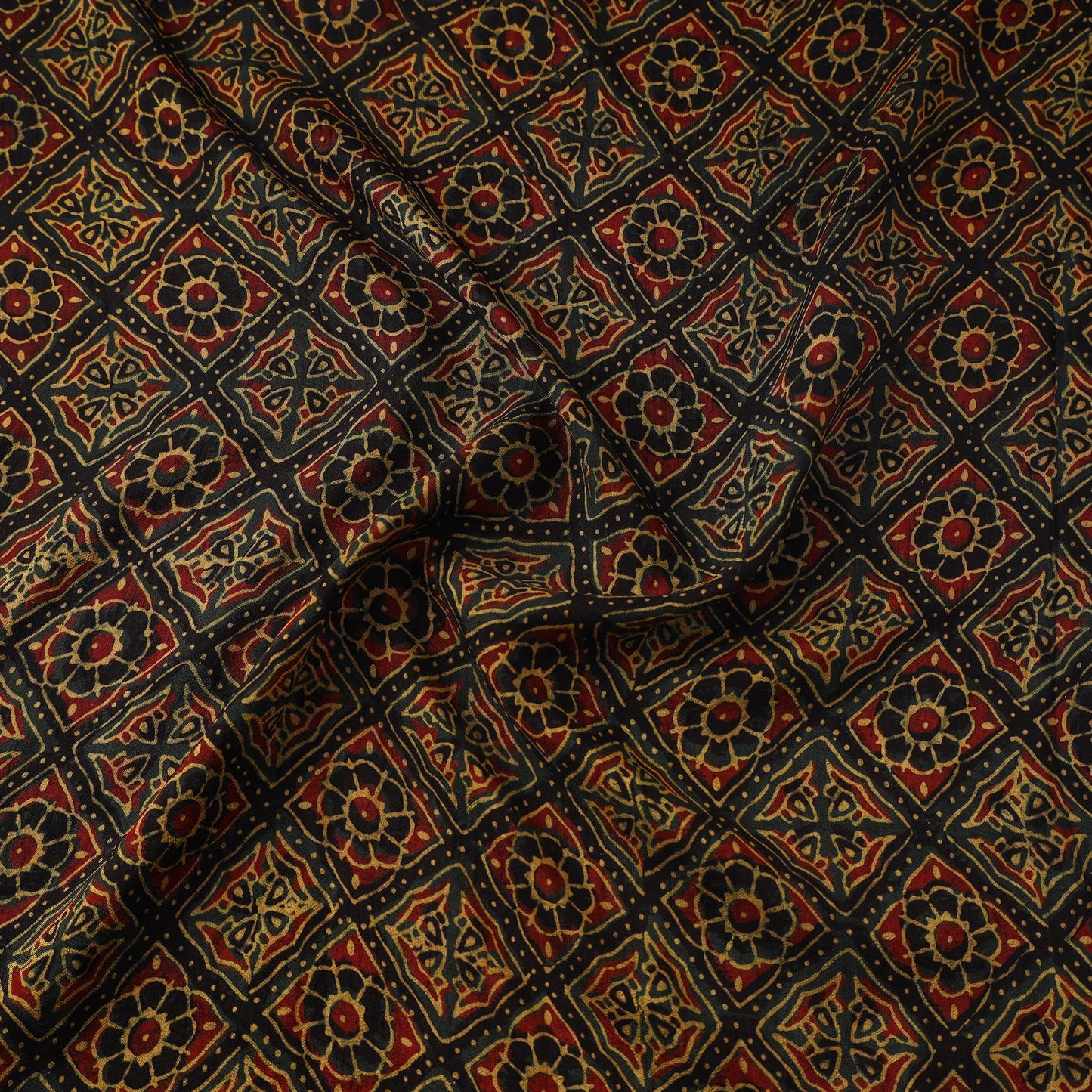 Natural dyed dola silk hand fabric 15 - handcrafted