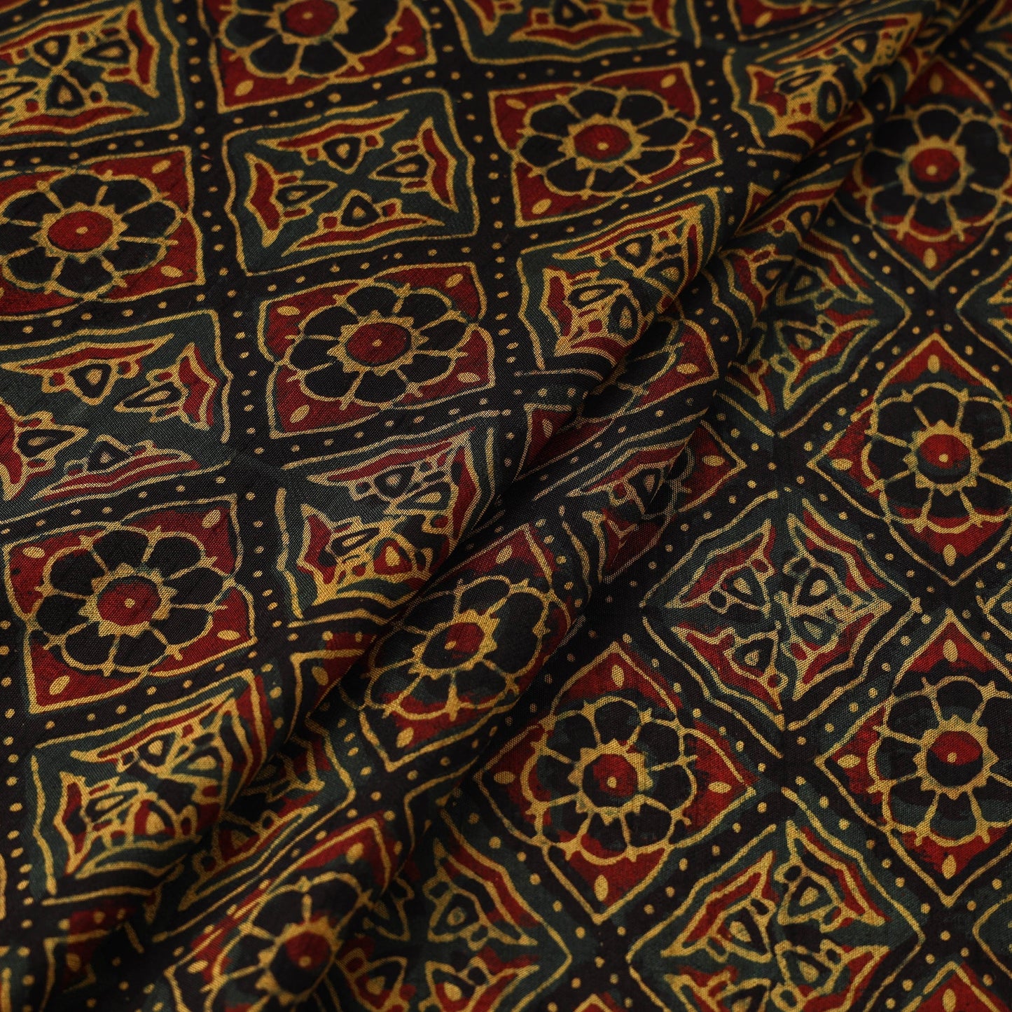 Natural dyed dola silk hand fabric 15 - handcrafted