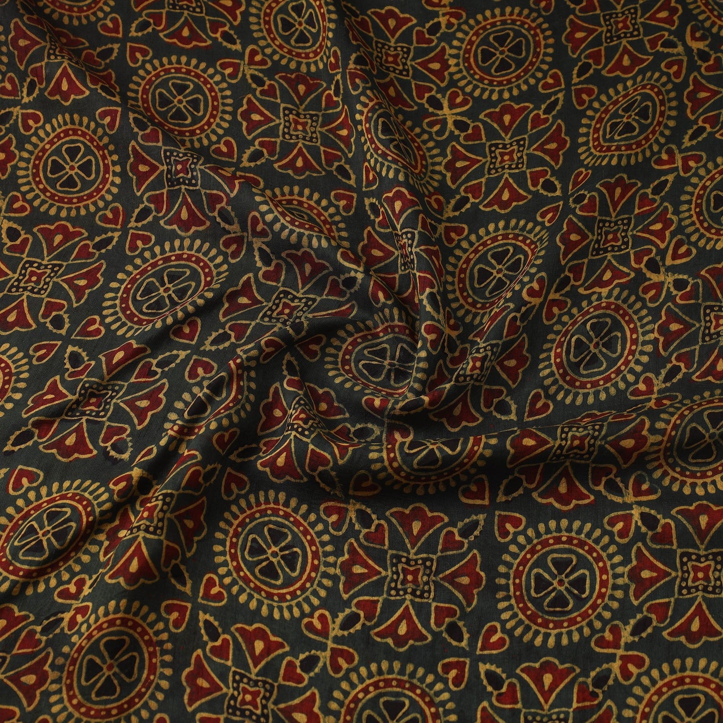 Natural dyed dola silk hand fabric 17 - handcrafted