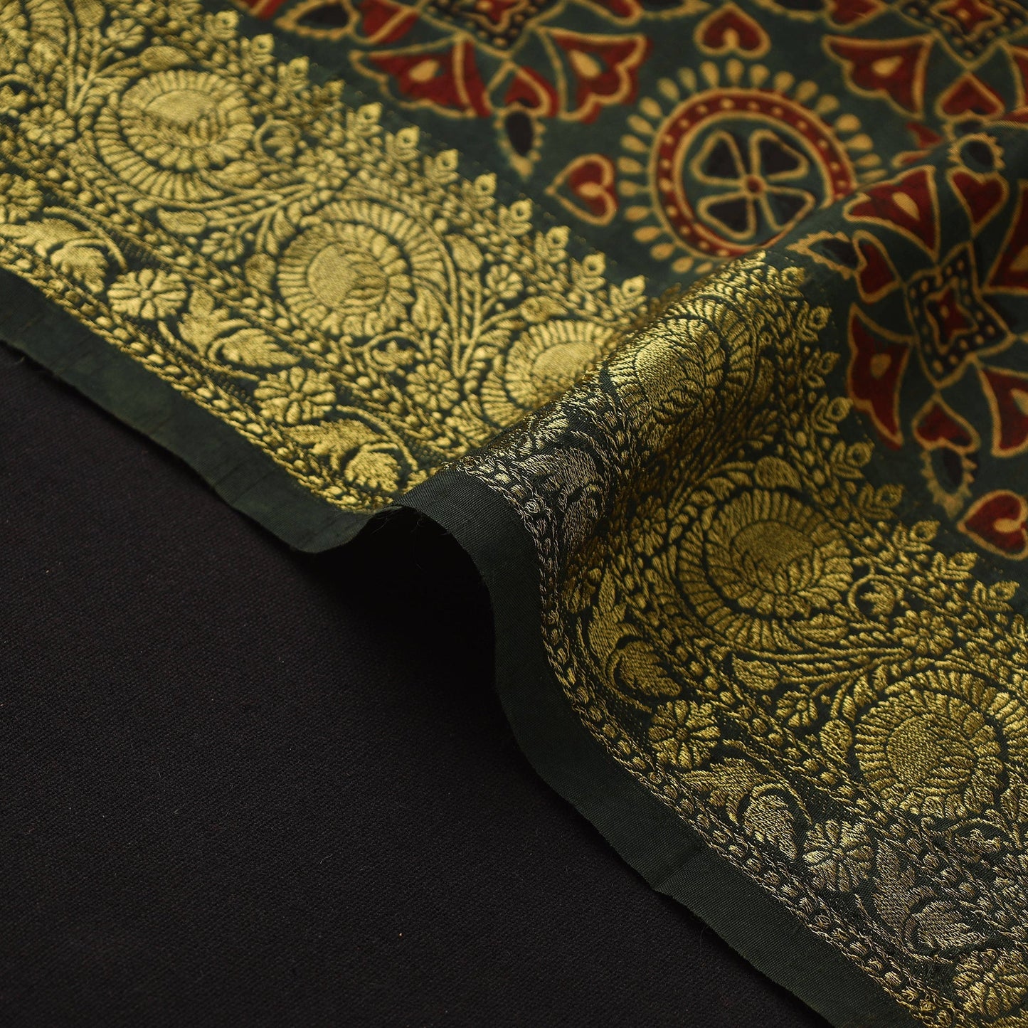 Natural dyed dola silk hand fabric 22 - handcrafted