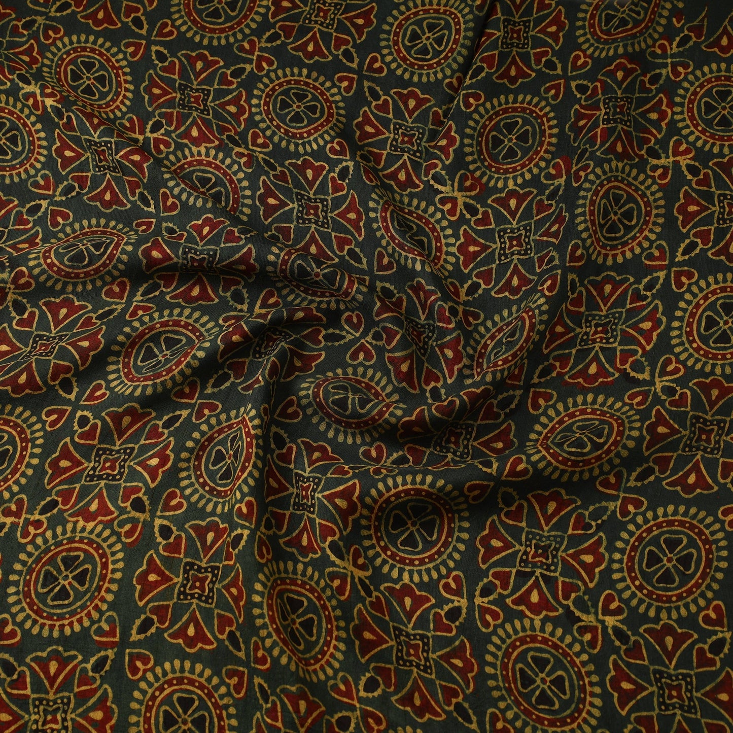 Natural dyed dola silk hand fabric 22 - handcrafted