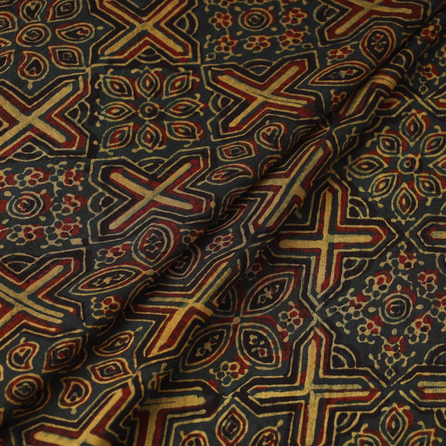 Natural dyed dola silk hand fabric 35 - handcrafted