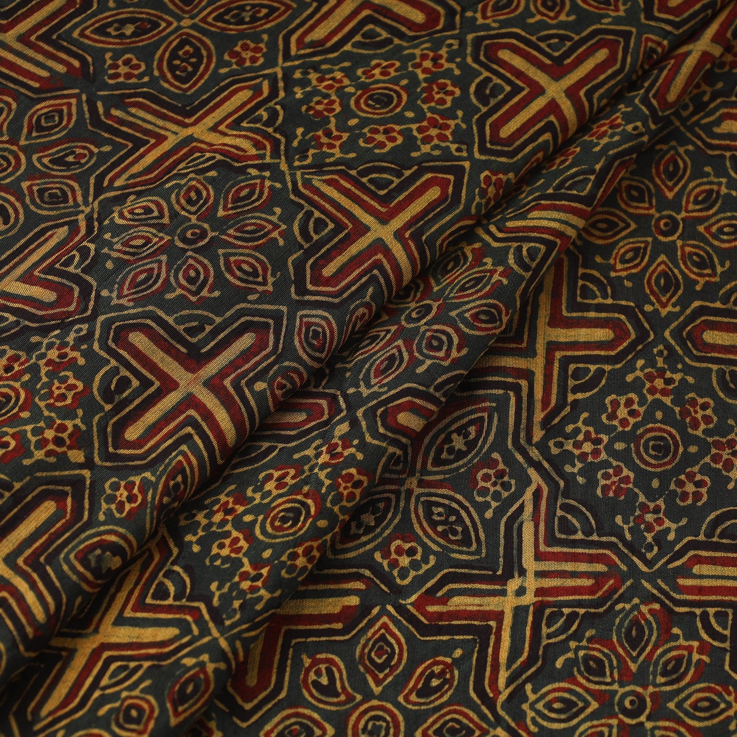 Natural dyed dola silk hand fabric 39 - handcrafted