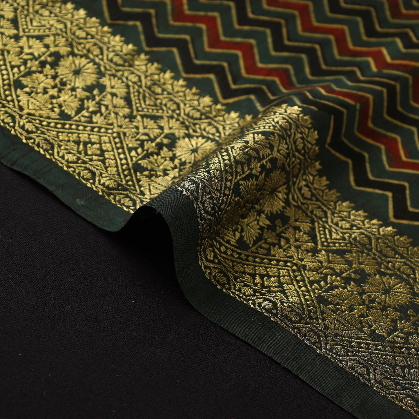 Natural dyed dola silk hand fabric 55 - handcrafted