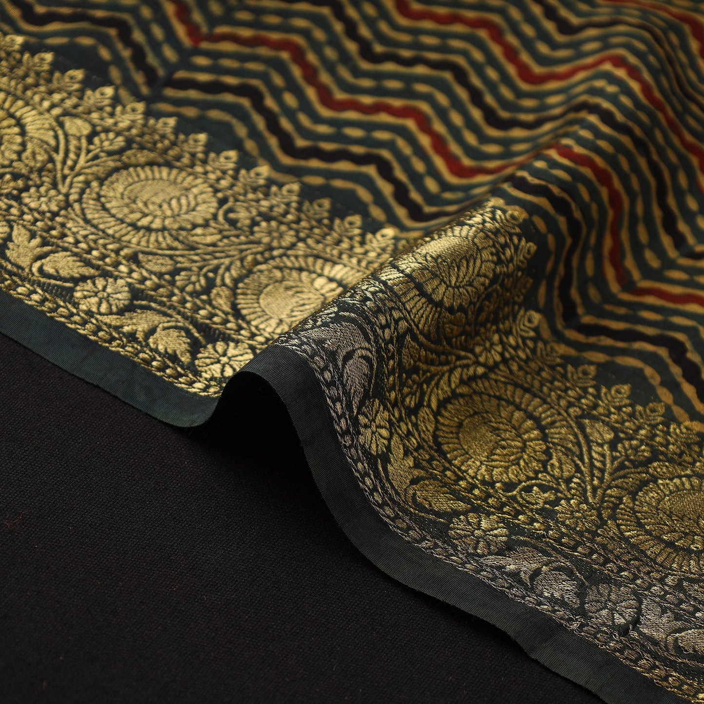 Natural dyed dola silk hand fabric 64 - handcrafted