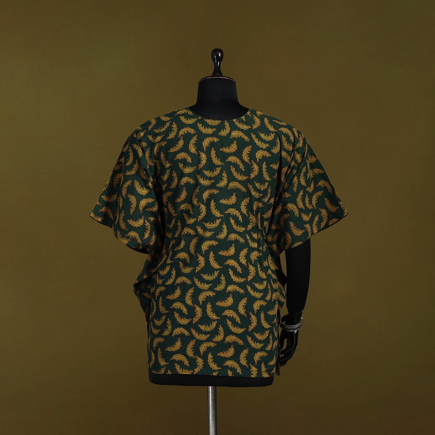 Natural dyed hand akola cotton short kaftan 47 - handcrafted
