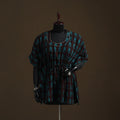 Natural dyed hand block bagh print gota work cotton kaftan