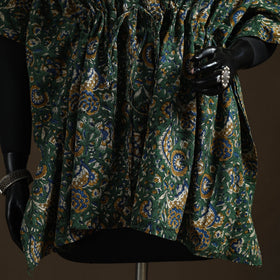Natural dyed hand block bagru print patchwork cotton kaftan