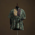 Natural dyed hand block bagru print patchwork cotton kaftan