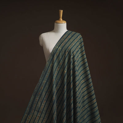 Natural dyed hand block cotton ajrakh print fabric 01
