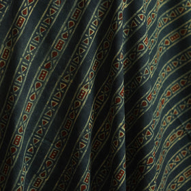 Natural dyed hand block cotton ajrakh print fabric 01