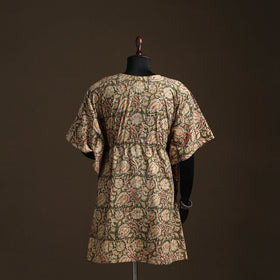 Natural dyed hand block kalamkari print cotton kaftan