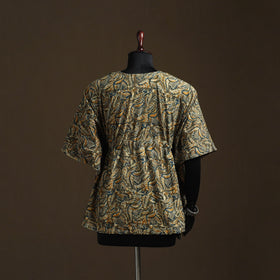 Natural dyed hand block kalamkari print cotton kaftan