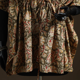 Natural dyed hand block kalamkari print cotton kaftan