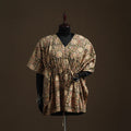 Natural dyed hand block kalamkari print cotton kaftan