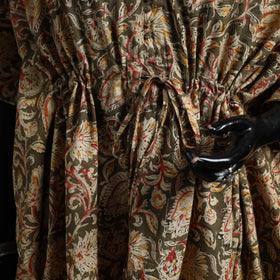 Natural dyed hand block kalamkari print cotton kaftan