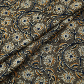 Natural dyed hand block print cotton kalamkari fabric 20