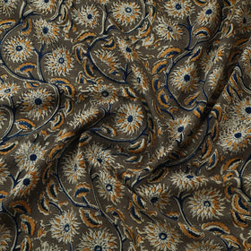 Natural dyed hand block print cotton kalamkari fabric 20
