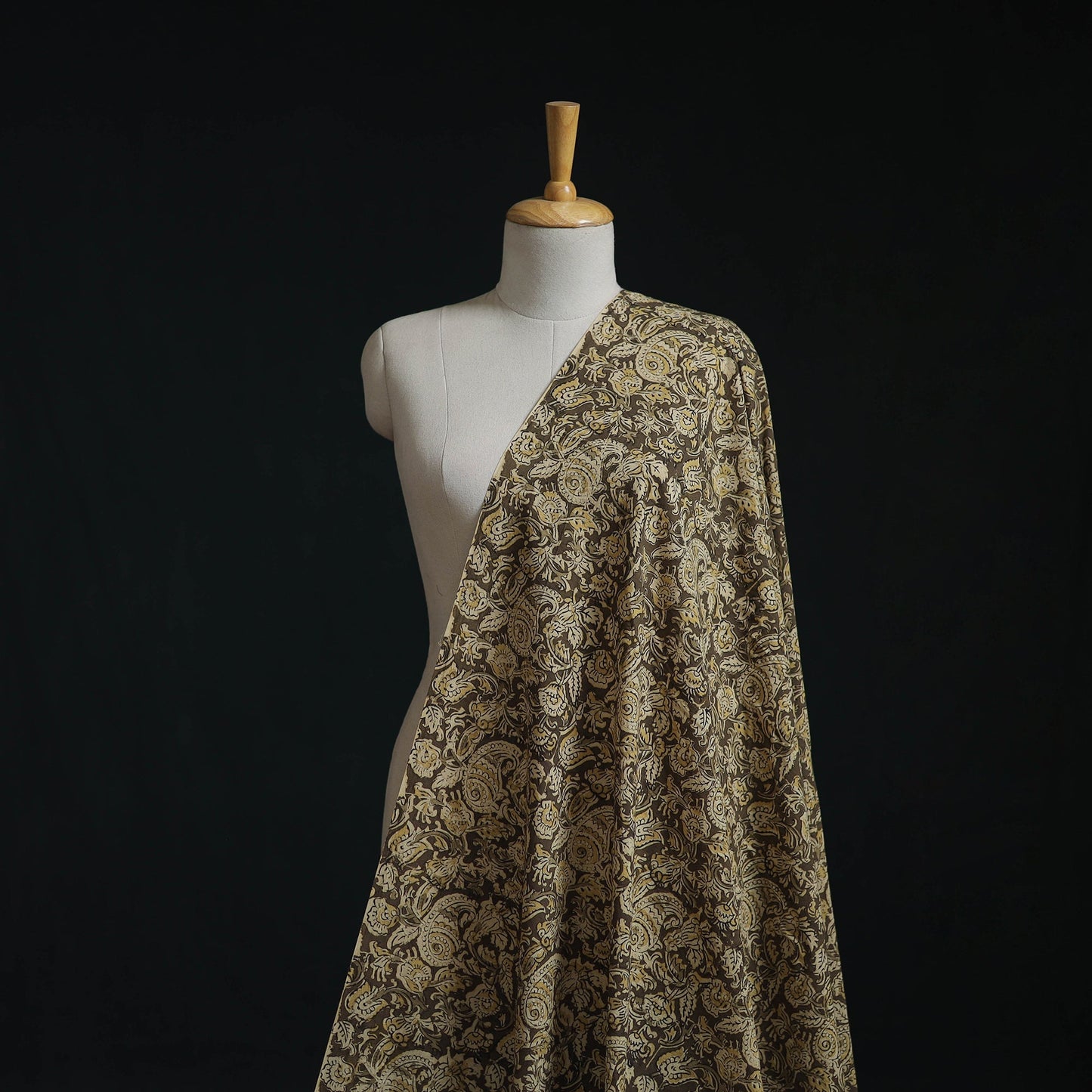 Natural dyed hand block print cotton kalamkari fabric 28