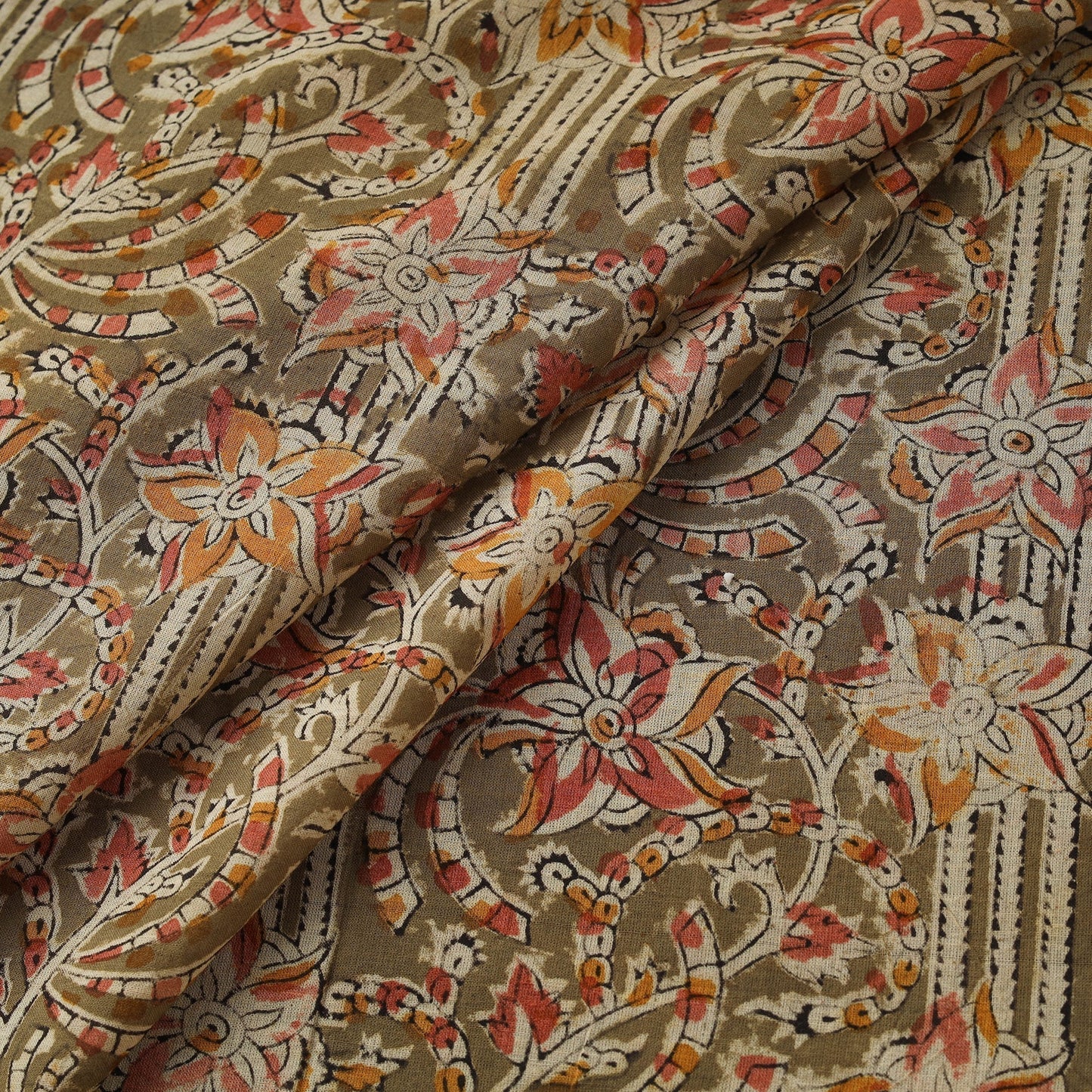 Natural dyed hand block print pure mul cotton pedana