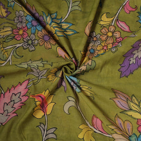 Natural dyed handloom chanderi silk handpainted