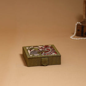Natural dyed handpainted kalamkari jewellery box 01