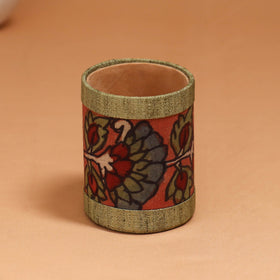 Natural dyed handpainted kalamkari pen stand 07