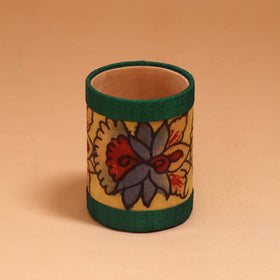 Natural dyed handpainted kalamkari pen stand 24