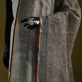 Natural dyed kota doria cotton hand block bagh print
