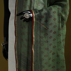 Natural dyed kota doria cotton hand block bagh print