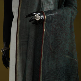 Natural dyed kota doria cotton hand block bagh print