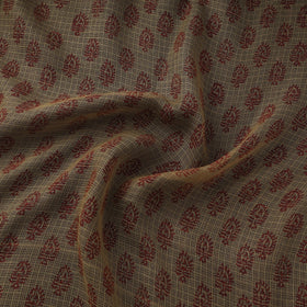 Natural dyed kota doria cotton hand bagh fabric 01