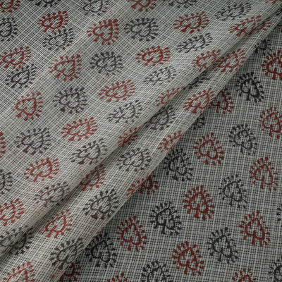 Natural dyed kota doria cotton hand bagh fabric 09