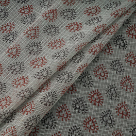Natural dyed kota doria cotton hand bagh fabric 09