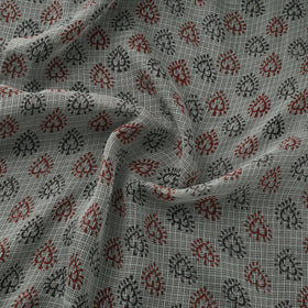 Natural dyed kota doria cotton hand bagh fabric 09