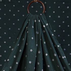 Green - natural dyed kutch tie-dye cotton bandhani fabric