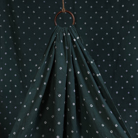 Green - natural dyed kutch tie-dye cotton bandhani fabric