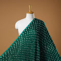 Green - natural dyed kutch tie-dye modal silk bandhani