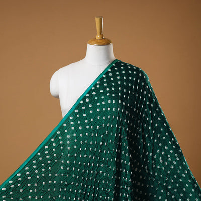 Green - natural dyed kutch tie-dye modal silk bandhani