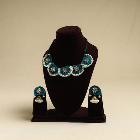 Buy Fabart Pearl & Stone Work Necklace Set