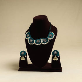 Buy Fabart Pearl & Stone Work Necklace Set