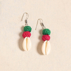 Green - navratri special! German silver shell & thread